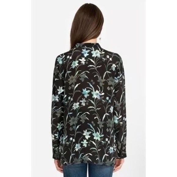 Johnny Was Biya Zabi Blouse Floral Print Silk Button Down Small - Picture 2 of 8